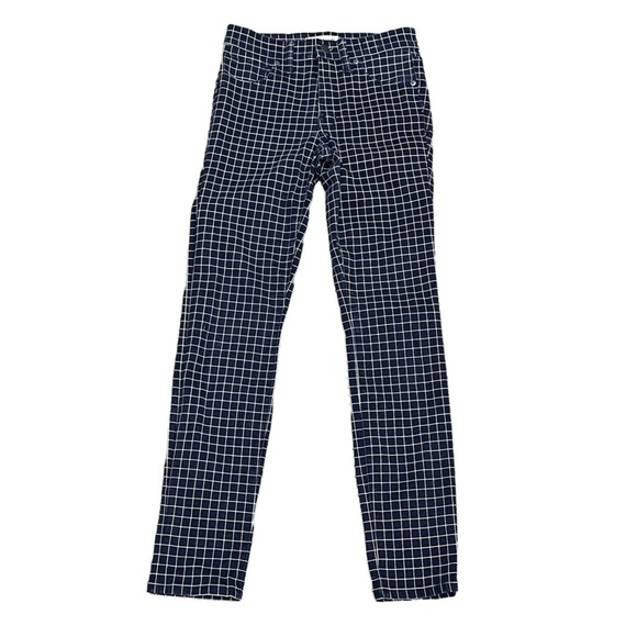 Madewell 9" High Rise Skinny Windowpane Plaid Jeans Size 24 Women’s - Picture 1 of 6